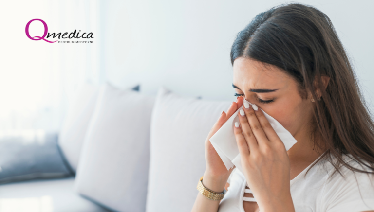 Osoba z objawami: katar, który nie mija