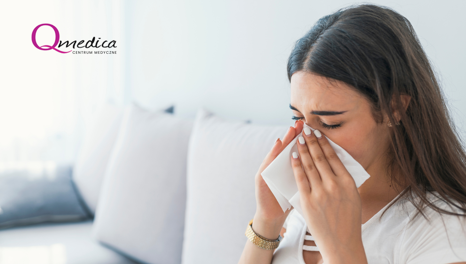 Osoba z objawami: katar, który nie mija